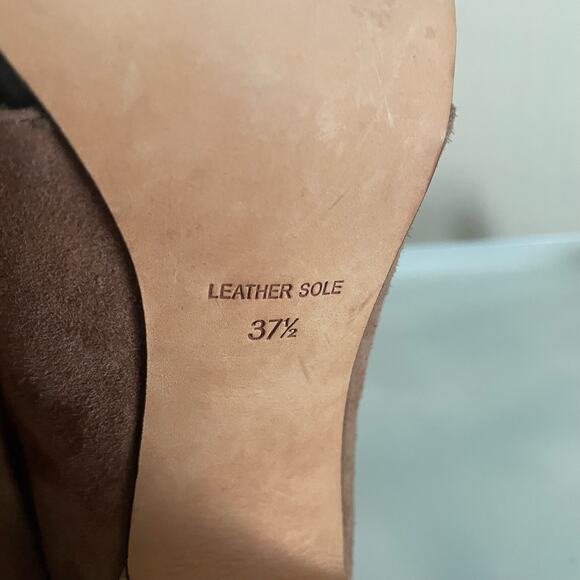 Plenty by Tracy Reese Dania Gazelle Suede OpenToe Heel. Size 37.5/7. - Picture 7 of 7